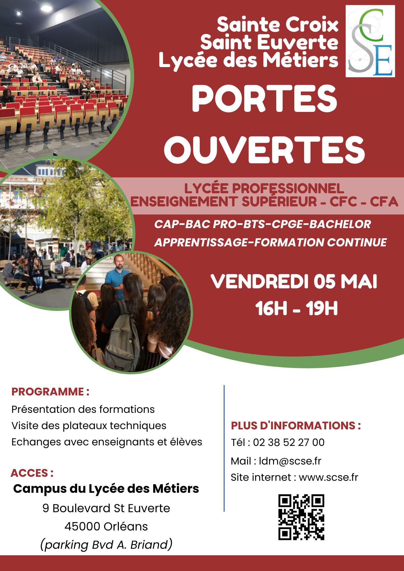 Portes Ouvertes du Lycée des Métiers - vendredi 05 mai 2023